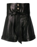 Kolka wide-leg leather shorts