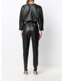 Healy belted leather jumpsuit
