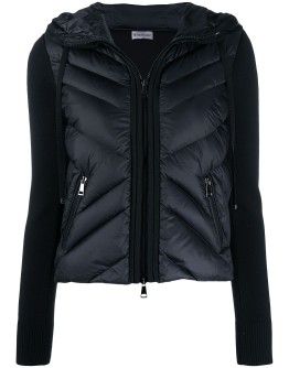 panelled down cardigan