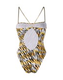 open-back tiger print swimsuit