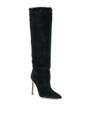 pointed toe knee-high boots