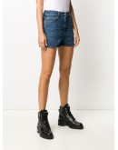 Medusa Head print denim shorts