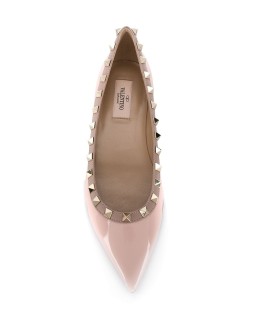 Rockstud-embellished ballerina shoes