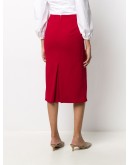 inverted-pleat midi skirt