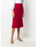 inverted-pleat midi skirt