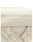 calf leather logo cross-over belt bag