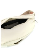 calf leather logo cross-over belt bag