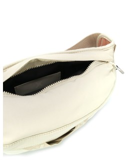 calf leather logo cross-over belt bag