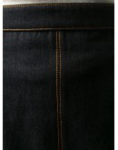 ruffled hem denim skirt
