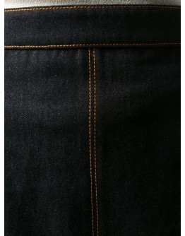 ruffled hem denim skirt