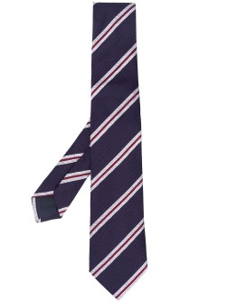 embroidered stripe tie