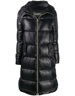 padded-design midi coat