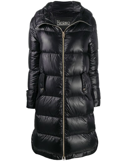 padded-design midi coat