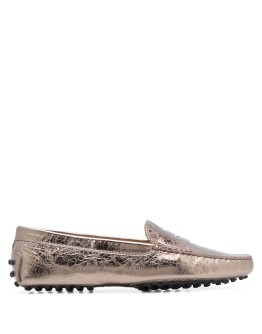 creased-effect Gommino loafers