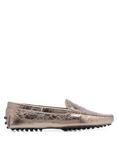 creased-effect Gommino loafers