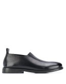 round toe leather loafers