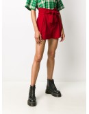 bow fastening high-waisted shorts