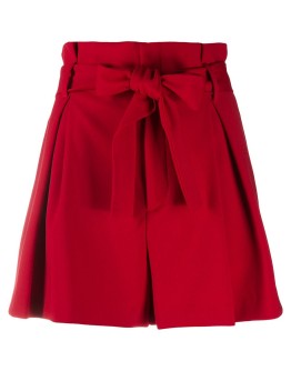 bow fastening high-waisted shorts