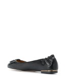 logo embellished ballerinas