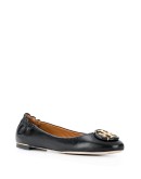 logo embellished ballerinas