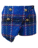 tartan-check tweed shorts