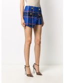 tartan-check tweed shorts