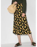 Bea lemon print midi skirt