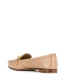 chain-embellished leather loafers
