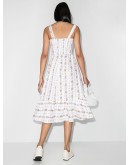 Manet ruffled floral-print linen midi dress
