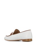 two-tone leather loafers