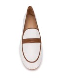 two-tone leather loafers