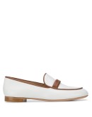 two-tone leather loafers