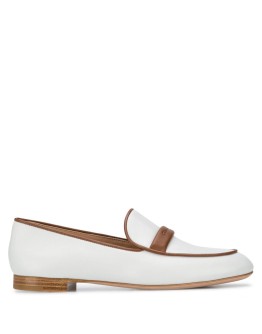 two-tone leather loafers