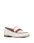 two-tone leather loafers