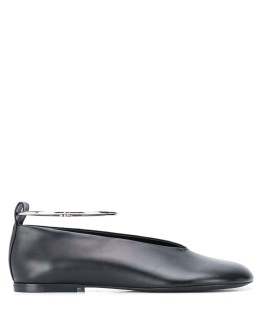 anklet leather ballerina shoes