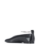 anklet leather ballerina shoes