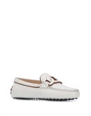 chain-link leather driving loafers