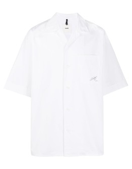 short sleeve rear print shirt