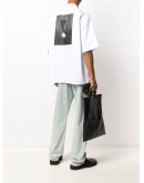 short sleeve rear print shirt