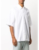 short sleeve rear print shirt