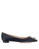 embellished buckle ballerinas
