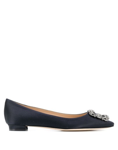 embellished buckle ballerinas