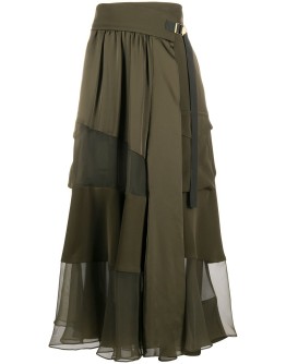 patchwork maxi skirt