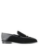 Gancini suede loafers