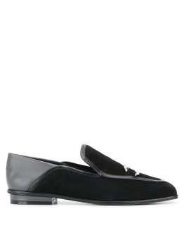 Gancini suede loafers