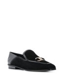 Gancini suede loafers