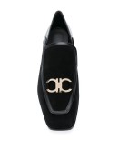 Gancini suede loafers