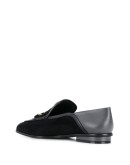Gancini suede loafers