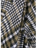 check-print flared dress
