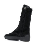 lace-up calf-length boots